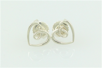 Signature Silver Heart Earrings